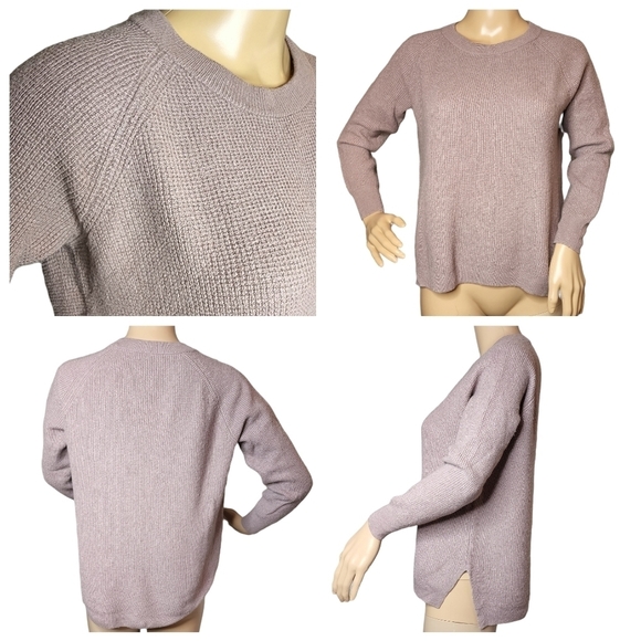 Madewell pink mauve wool-blend knit sweater. - Picture 1 of 12